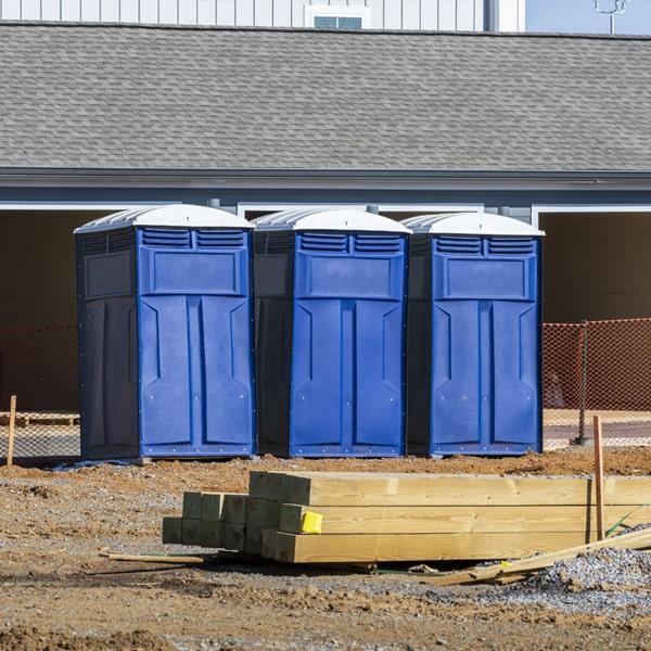 Heavy-duty construction site porta potty in Bangor, Maine